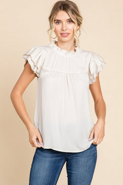 Pearl pleated top