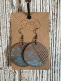 Messa Round Wooden Earrings