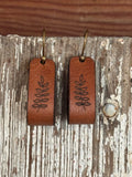 Fern Leather Earrings