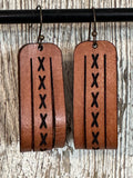 Boho X Leather Earrings