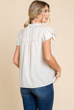 Pearl pleated top