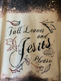 Fall Leaves And Jesus Please Bleach Tee